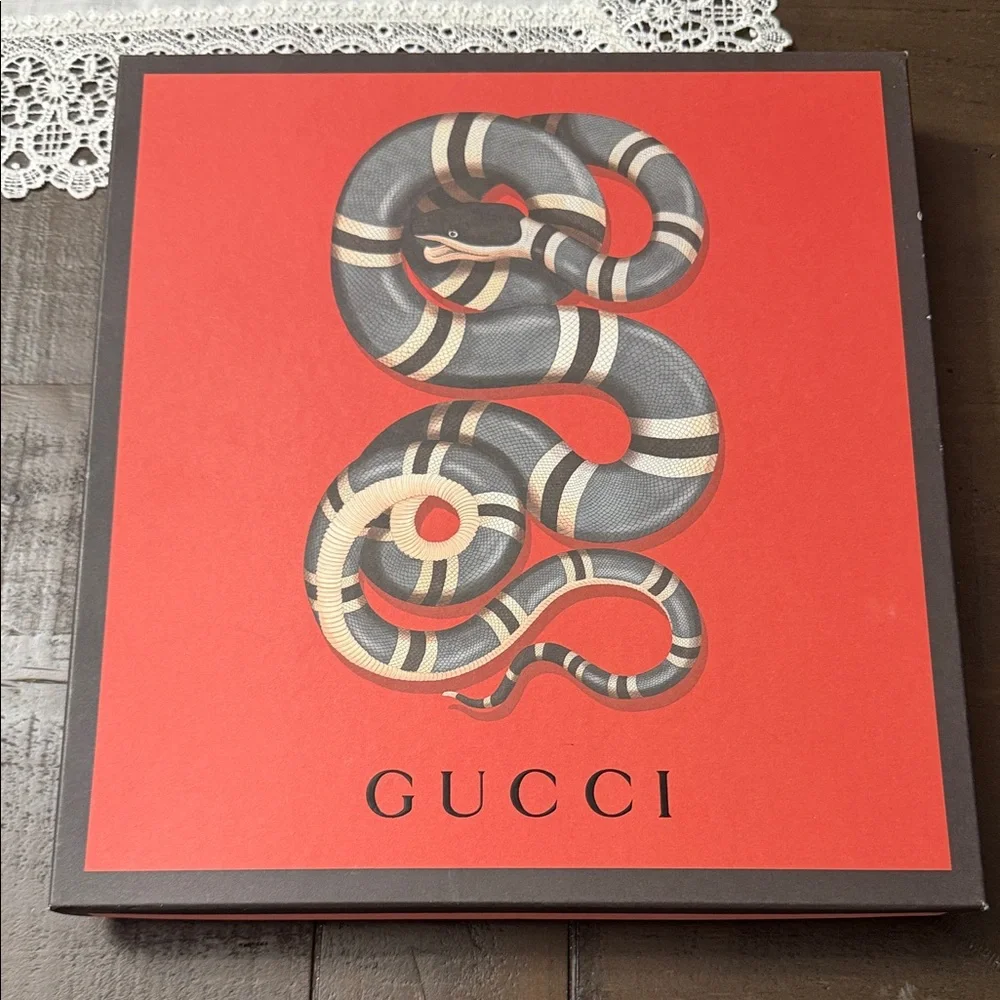 Gucci Blue and Red Ghost Scarf